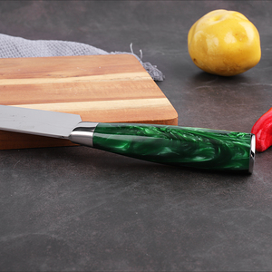 Wholesale Customized High Quality Damascus Pattern Stainless Steel Green Handle <b>Cake</b> Fruit Meat Chopper sharp Kitchen Chef <b>Knife</b> - Product Image 3