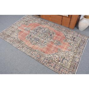 Alfombra Vintage, Alfombra Turca de 0.3x6.1 pies, Alfombra Oriental Roja de Lana - Product Image 4