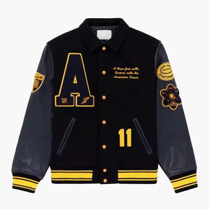 Veste universitaire personnalisée avec patch Chantilly en laine Melton Whit cuir de vachette coton matériau de remplissage - Product Image 6