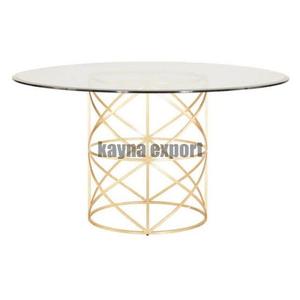 Vente en gros de table basse en métal avec dessus en verre et design personnalisé pour la décoration du hall d'hôtel meubles de salon élégants avec un nouveau design - Product Image 2