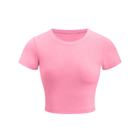 Camiseta Corta para Mujer, Superventas, Corte Holgado, 100% Algodón, Estilo Casual Urbano, Secado Rápido, Ecológica, Primavera/Verano