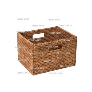 Cesta de verduras de ratán hecha a mano Cesta de almacenamiento de tamaño personalizado de forma rectangular para uso en el hogar y la cocina - Product Image 3