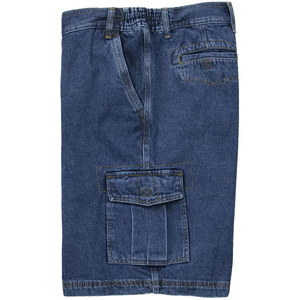 Shorts en jean streetwear personnalisés pour hommes, respirants, séchage rapide, taille mi-haute, fermeture boutonnée, couleur unie, effet vieilli léger, 100% coton - Product Image 4