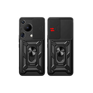 Étui magnétique en silicone bleu Netzy pour Huawei Pura 70 Ultra avec protection coulissante de l'appareil photo, antichoc, coque Vega avec fente pour cartes - Product Image 4