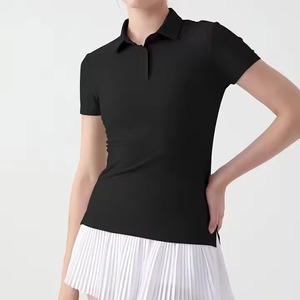 Polo pour femmes personnalisé à manches courtes 100% chemises vierges en coton respirant pour femmes - Product Image 2