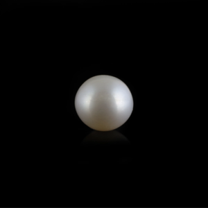 Perle d'eau douce naturelle de 3,93 carats, perle blanche imitation avec trou personnalisé, perle en vrac - Product Image 1