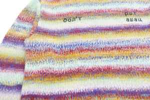 Jersey vintage acanalado con flores degradadas multicolor personalizado, suéter de invierno de colores vivos, parte delantera para otoño, estilo de vacaciones, 2017 - Product Image 5