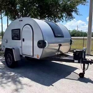 Remolque de Camping Todoterreno Moderno e Impermeable, Mini Caravana con Construcción de Acero Inoxidable, Capacidad de Carga de 1500 kg, Capacidad para 8 Personas - Product Image 1