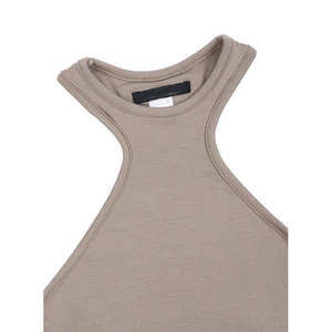 บอดี้สูทสำหรับผู้หญิงบอดี้สูทแขนกุดเข้ารูปเซ็กซี่สีพื้น - Product Image 5