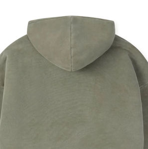 Sudadera con capucha de invierno con hombros caídos para hombre de talla grande con cremallera gruesa Regular ecológica a prueba de viento con cremallera completa al por mayor de algodón - Product Image 5