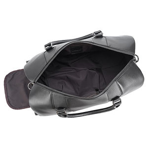 Black <b>Mens</b> <b>Overnight</b> Soft Leather Business Duffel Weekender <b>Bag</b> Genuine Leather Travel <b>Bags</b> - Product Image 4