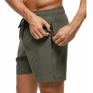 Usine directe du Pakistan mode maille Shorts fermeture élastique hommes maillot de bain séchage rapide Shorts de plage avec poches zippées - Product Image 3