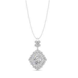 Colliers pendentifs en or massif 14 carats REYES, nouveau design, certifiés GRA, en moissanite, pour femmes, plaqués rhodium, bijoux fins - Product Image 5