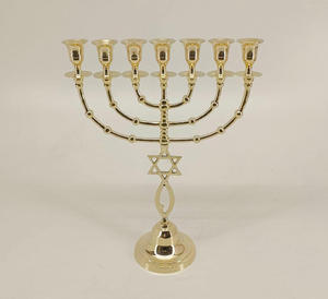 Candélabre de mariage en laiton poli brillant Offre Spéciale support de sol en métal pour un usage domestique avec des bocaux à bougies meilleur prix - Product Image 1