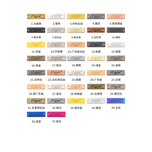 Étiquette de vêtement rectangulaire en alliage de zinc à coudre pour veste de costume femme, taille personnalisée, découpe laser, finition estampage à chaud - Product Image 6