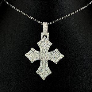 Joyería Hip Hop Fina, Colgante de Cruz Personalizado, Estilo Iced Out, Plata 925, Joyería de Moissanita VVS, Colgantes de Diamantes para Regalo - Product Image 4
