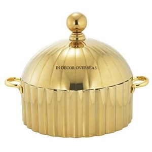 Gorgeous Look High Standard Quality Metal High Grade Gold Plated Unique Texture Designer Cazuela Utensilios de cocina Suministros de utensilios de cocina - Product Image 3