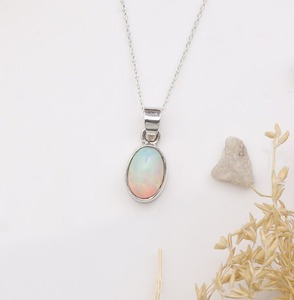 925 Solid Stone Wedding Gift Best Quality <b>Pendant</b> 925 Sterling Silver Handmade Gemstone <b>Opal</b> Spinner <b>Pendant</b> Jewelry - Product Image 4