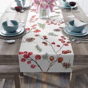 Caminos de mesa de lino hechos a mano con delicados bordados, creados para decorar mesas de comedor de forma artística en hogares únicos. - Product Image 4