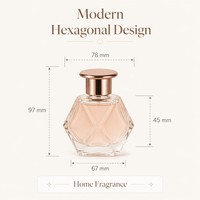 Luxe moderne Offre Spéciale pour bouteille de diffuseur de roseau nouveau Design bouteille en verre hexagonale colorée avec bouchon de couronne emballage de parfum de maison