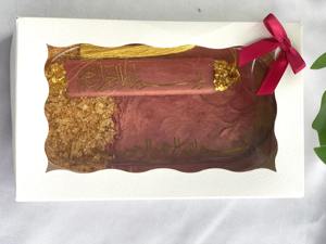 Bandeja de resina marrón y dorada con diseño elegante, perfecta para Ramadán Iftar, servir dátiles, dulces y lujosa exhibición de mesa - Product Image 2