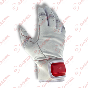Gants de frappe de baseball en cuir à manchette courte violet et jaune sur mesure de qualité professionnelle - Product Image 5