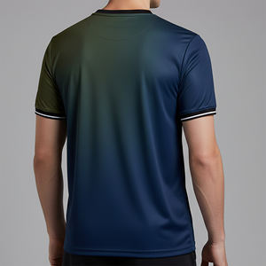 Camiseta de Fútbol de Manga Corta de Alta Calidad, Personalizada, con Cuello en V, Ligera, Transpirable, de Secado Rápido, Ajuste Holgado, Diseño Degradado - Product Image 2