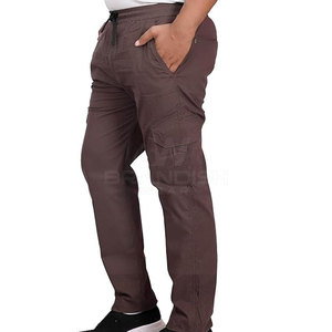 กางเกงคาร์โก้ผู้ชายสีทึบ - Product Image 3
