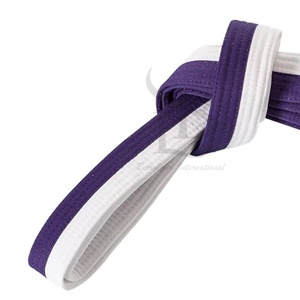 Cinturones de lucha de Karate de Color sólido liso, novedad en material de algodón, ropa de artes marciales, cinturones de Karate OEM personalizables, precio barato - Product Image 5