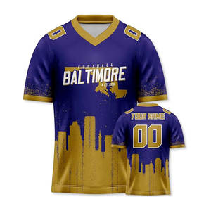 Camiseta de Fútbol Americano para Hombre con Bordado Personalizado, Paneles de Hombro Reforzados, Malla Transpirable y Ajuste Cómodo para el Juego - Product Image 2