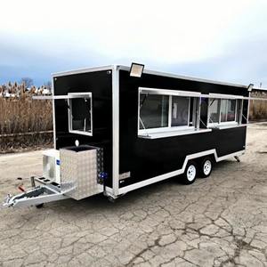 Livraison rapide Mobile Noir Alimentaire Tuk Tuk Cuisine Seekh Kebab Servir Remorque En Fibre De Verre pour Pizza Crème Glacée Hotdogs Pancake Truck - Product Image 4