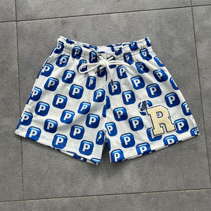 Pantalones cortos Cargo de malla de gran tamaño con logotipo estampado personalizado de alta calidad para hombres, ropa de calle, baloncesto, nailon, poliéster, ropa deportiva para gimnasio - Product Image 1