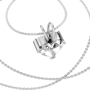 สร้อยคอจี้เพชรโมอิสซาไนต์ทรงบริลเลียนต์ 2 กะรัต รับรองโดย IGI ดีไซน์ทันสมัย ทองคำแท้ 14K ชุดเครื่องประดับสำหรับผู้หญิง ขายส่งสำหรับงานแต่งงาน - Product Image 3