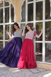 Élégante étoile Georgette Lehenga Choli avec broderie perlée et paillettes pour les fêtes et les mariages Diwali Vêtements pour femmes - Product Image 6