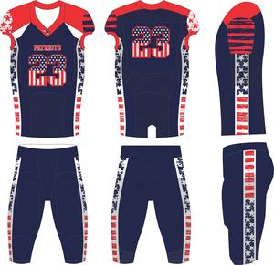 เสื้อฟุตบอลอเมริกันทรงสลิมฟิต คุณภาพสูง แห้งเร็ว 100% โพลีเอสเตอร์ ป้องกันรังสียูวี สำหรับผู้ใหญ่ ขายส่ง รับสั่งทำ พิมพ์ลายดิจิทัล - Product Image 4