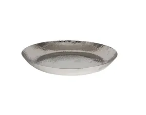 Bandeja de servicio de metal en aluminio de estilo clásico, juego de bandeja de servicio con acabado chapado en oro para café, comida, desayuno, cena - Product Image 4