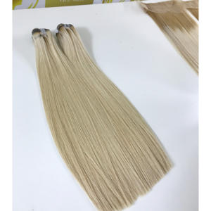 Faisceaux de trame droite de couleurs de toutes les longueurs Extensions de cheveux Remy vietnamiennes à donneur unique Cheveux blonds de couleur claire de toutes les longueurs - Product Image 6