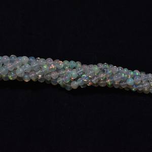 Perles rondes facettées en opale éthiopienne, qualité AAA, perles rondes en opale, 3-4,75 mm, brin de 16 pouces pour la fabrication de bijoux - Product Image 2
