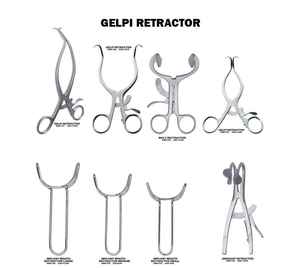 Retractor Gelpi Quirúrgico Caronia de Alta Calidad, Profesional, Manual, de Acero Inoxidable, Chapado en Oro, con Certificación CE, para Uso Hospitalario, Clase I - Product Image 2