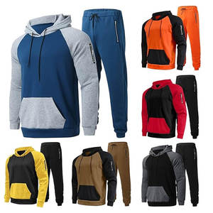 Chándal de 2 piezas para hombre, chándal de manga larga, trajes deportivos informales, chándal con capucha y cremallera completa, chándal transpirable - Product Image 6
