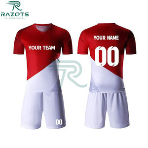 Shorts de football Razorts International 100% polyester, taille élastique, respirant, séchage rapide, ensemble de maillots de football personnalisés pour hommes - Product Image 3