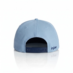 Structured 7 Panel Flat Brim Snapback <b>Cap</b> Light <b>Blue</b> <b>Navy</b> Contrast Hat Wholesale Custom Logo High Quality OEM ODM Low MOQ - Product Image 3