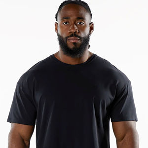 T-shirt en coton surdimensionné à col rond de qualité supérieure fabriqué en usine 2025 t-shirts légers pour hommes avec personnalisation OEM - Product Image 5