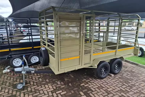 Buy Quality Good Pig/Cow/Cattle/sheep Carrying <b>Trailer</b> Livestock Farm <b>Trailer</b> Multi Purpose Double Axle Cattle <b>Trailer</b> Tandem - Product Image 3