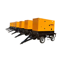 Grupo electrógeno Yuchai 380V 400V de fábrica 30-120KW, silencioso, con gabinete móvil, arranque con un botón, ATS, control remoto, sin escobillas