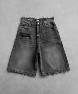 Pantalones cortos estampados en 3D personalizados de alta calidad nuevos pantalones cortos de mezclilla transpirables lavados informales 100% algodón pantalones vaqueros de hombre al por mayor - Product Image 3