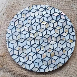 Artisanat classique, sous-plat décoratif en nacre, fabriqué à la main en Inde, artisans indiens, durable, écologique, pour tous les jours - Product Image 4