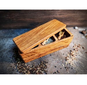 Organisateur d'épices en bois de grande capacité avec plusieurs étagères pour les services de cuisine et de restauration - Product Image 2