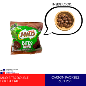 Miloo cắn đôi Choc 25g sô cô la cacao ca cao mạch nha nhỏ Snack du lịch gói Halal năng lượng nestlee Malaysia mix container giá rẻ - Product Image 2
