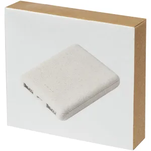 Power Bank Ecologico Promozionale Asama in Paglia di Grano, Gadget Ecosostenibili - Product Image 3